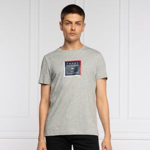 Tommy Hilfiger pánské šedé tričko Box Print - XL (PG5)